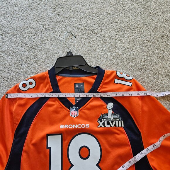 Nike On Field Peyton Manning NFL Denver Broncos Super Bowl 48 Jersey Mens - Picture 6 of 7